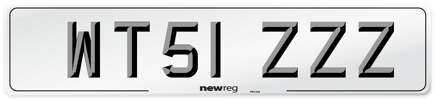WT51 ZZZ Number Plate from New Reg